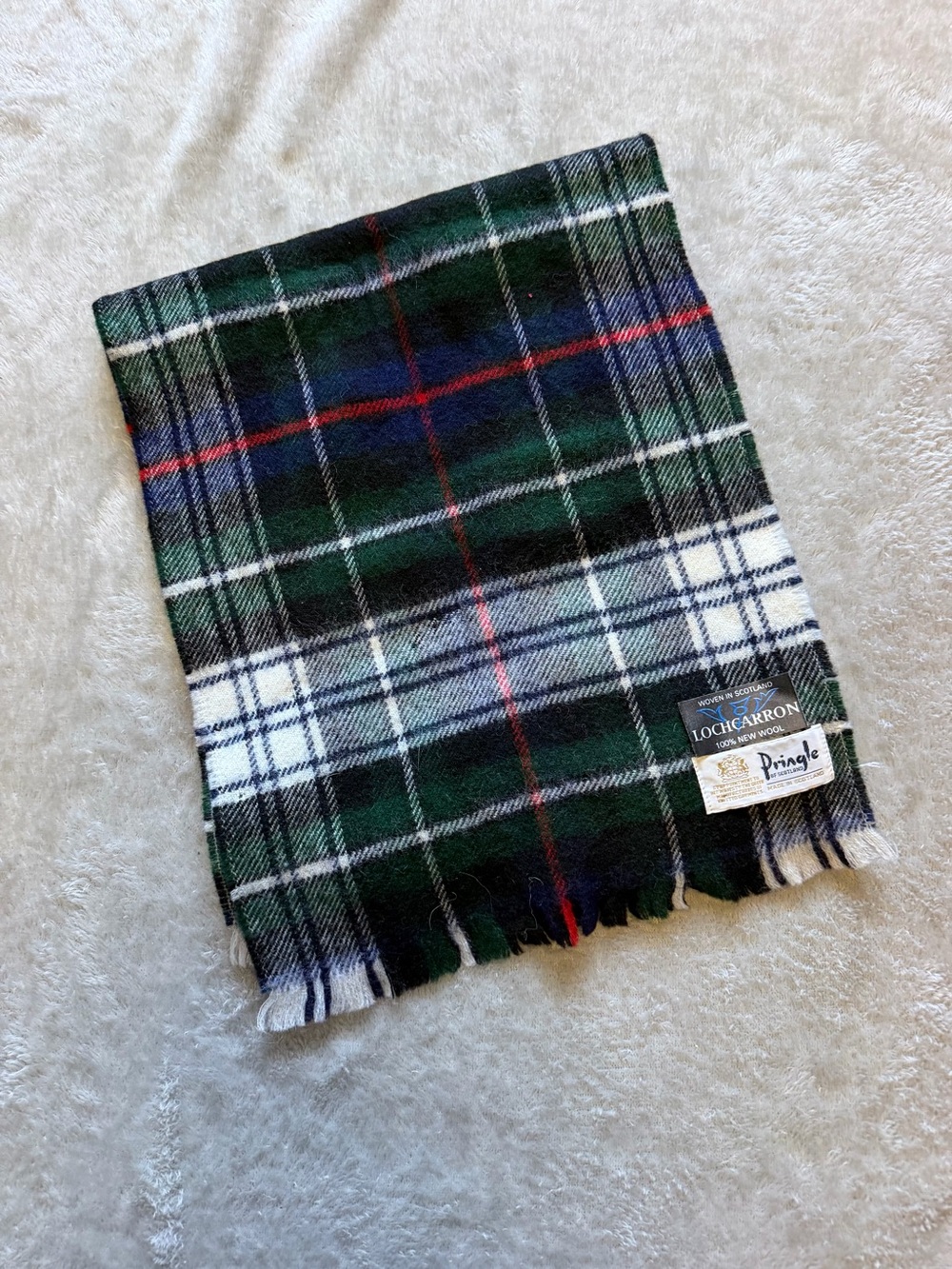 Lochcarron Green Tartan %100 NewWool Scarf by Pringle